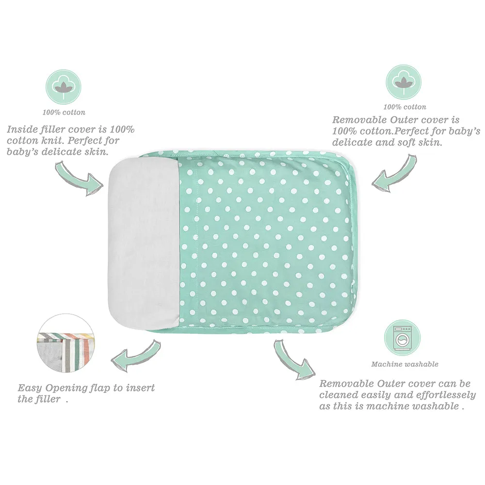 Abracadabra Head Shaping Mustard Seed Rai Pillow With Lavender Essentail Oil (Lost in Clouds) - Sea Green