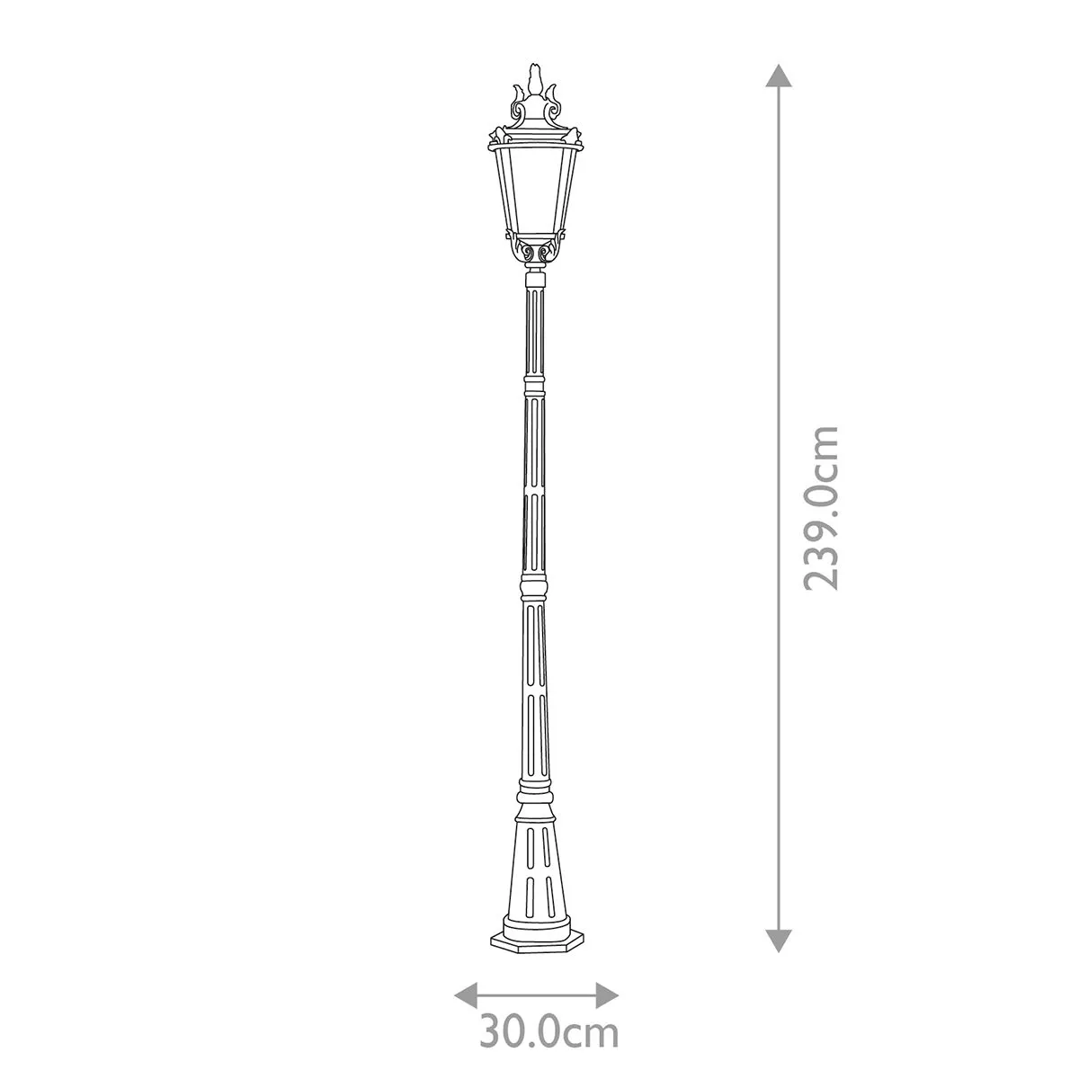 Baltimore 1 Light Medium/Large Pillar - Weathered Bronze IP44 E27