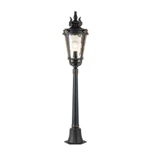 Baltimore 1 Light Medium/Large Pillar - Weathered Bronze IP44 E27