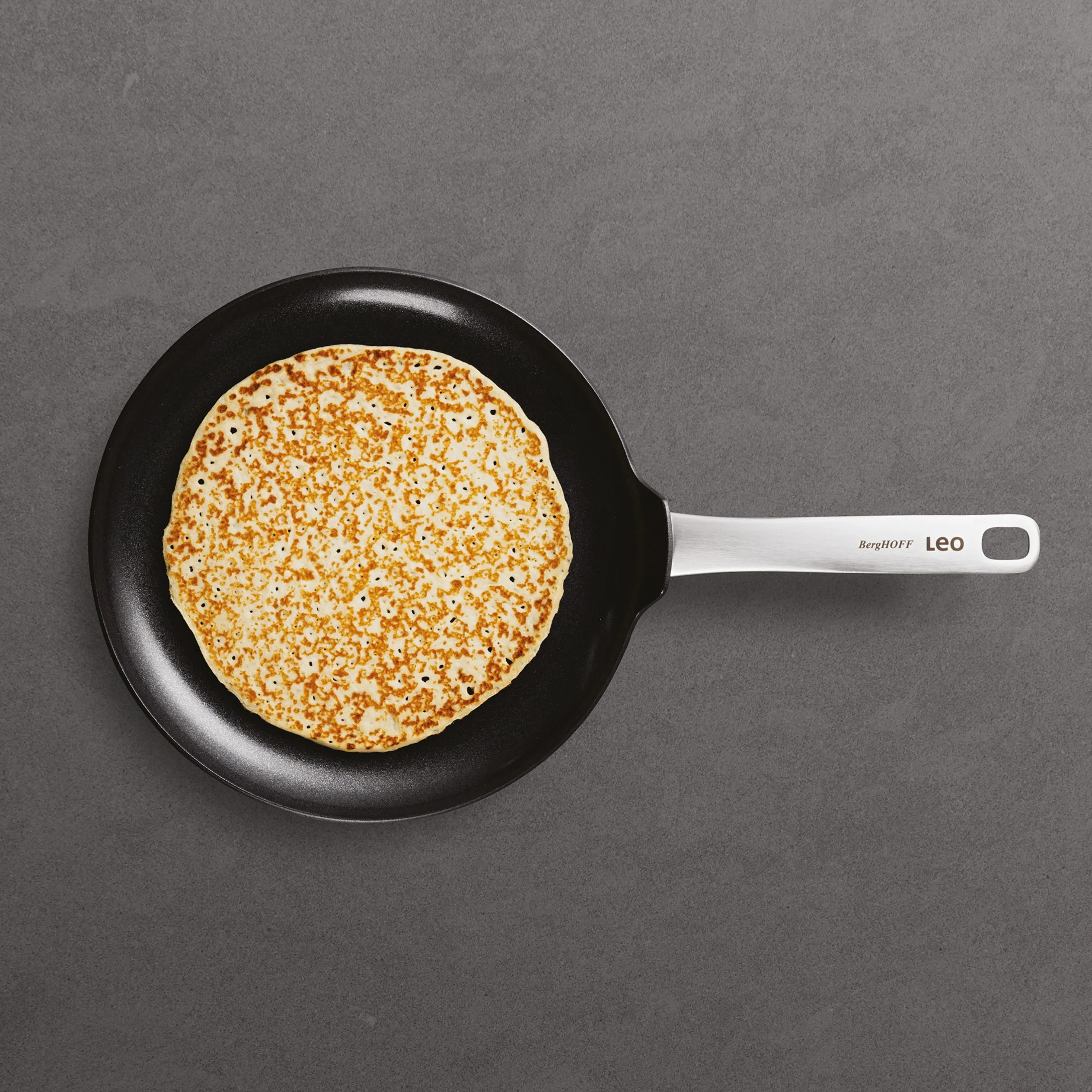 BergHOFF Leo Graphite Nonstick Ceramic Pancake Pan 10.25", Sustainable Recycled Material