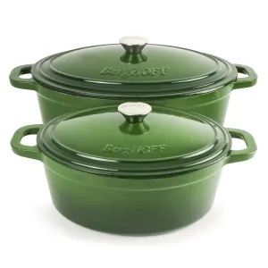 BergHOFF Neo 4pc Cast Iron Cookware Set, 5qt. & 8qt., Green