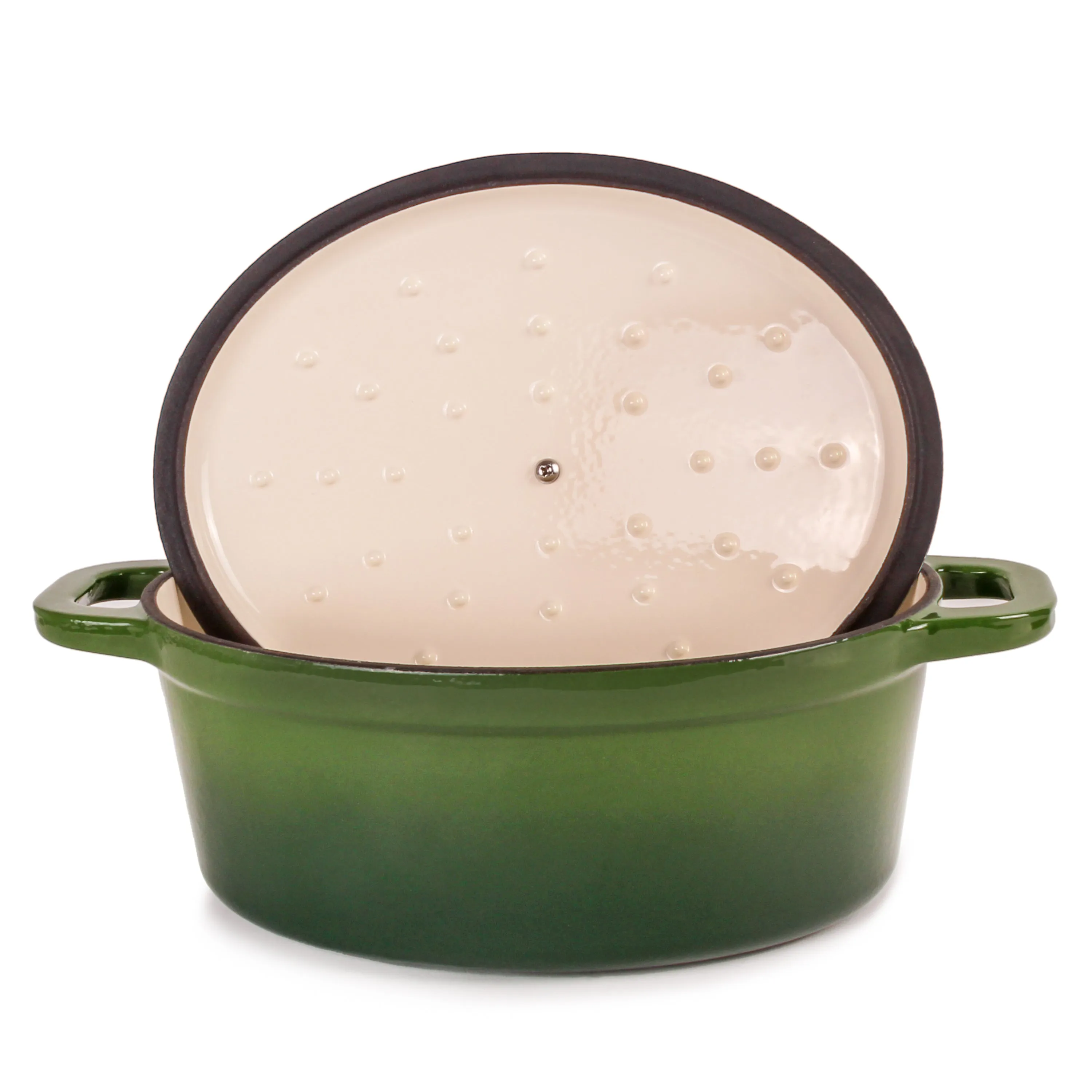 BergHOFF Neo 4pc Cast Iron Cookware Set, 5qt. & 8qt., Green