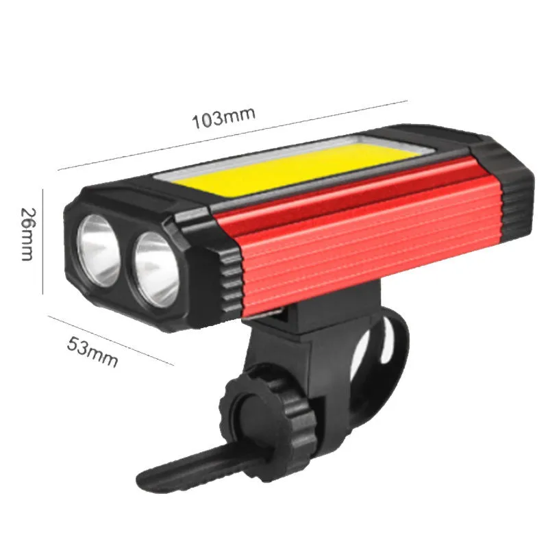 Bicycle Led Work Auto Repair Light Usb Rechargeable Cycling Light Outdoor Multi-Function Cob Bright Flashlight