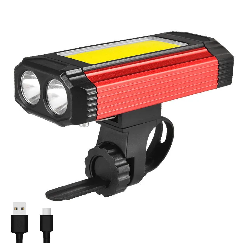 Bicycle Led Work Auto Repair Light Usb Rechargeable Cycling Light Outdoor Multi-Function Cob Bright Flashlight