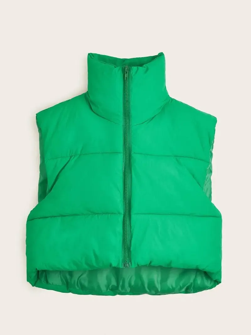 Black Quilted Padded Vest