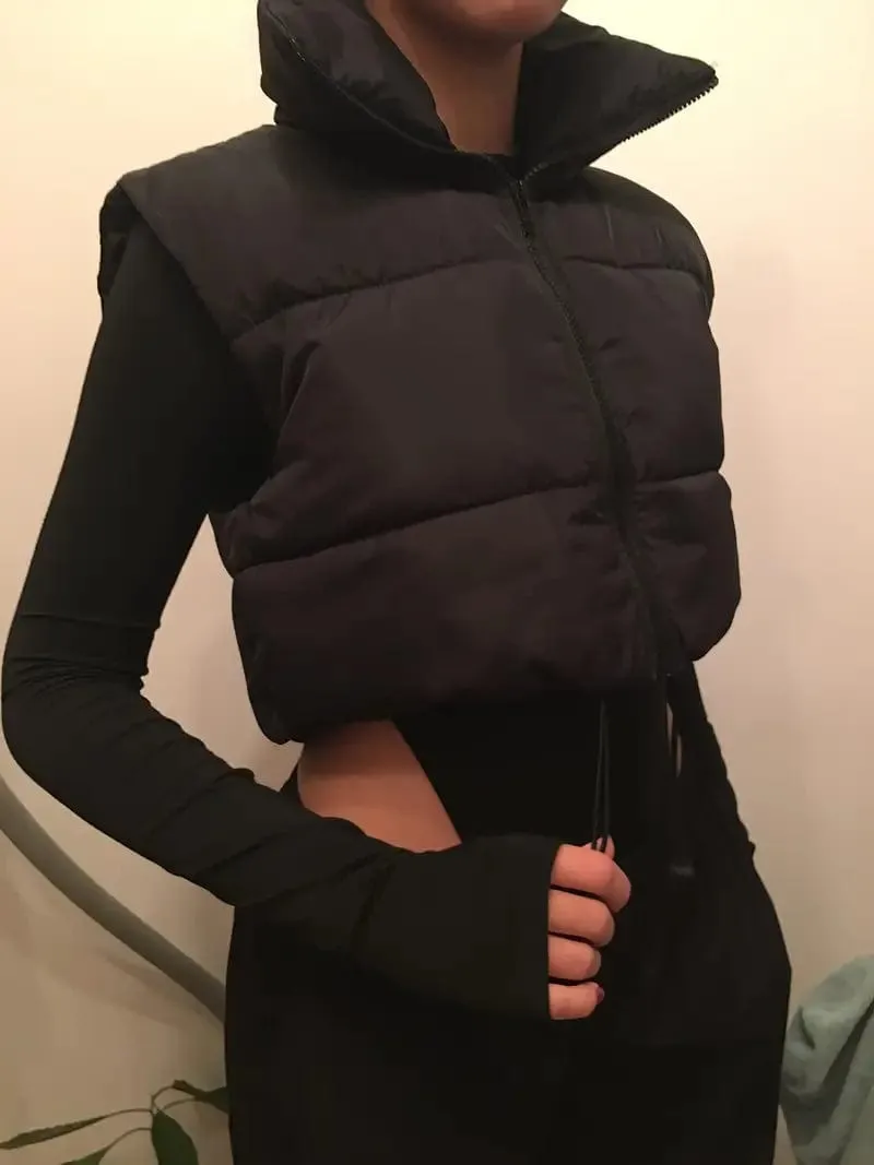 Black Quilted Padded Vest