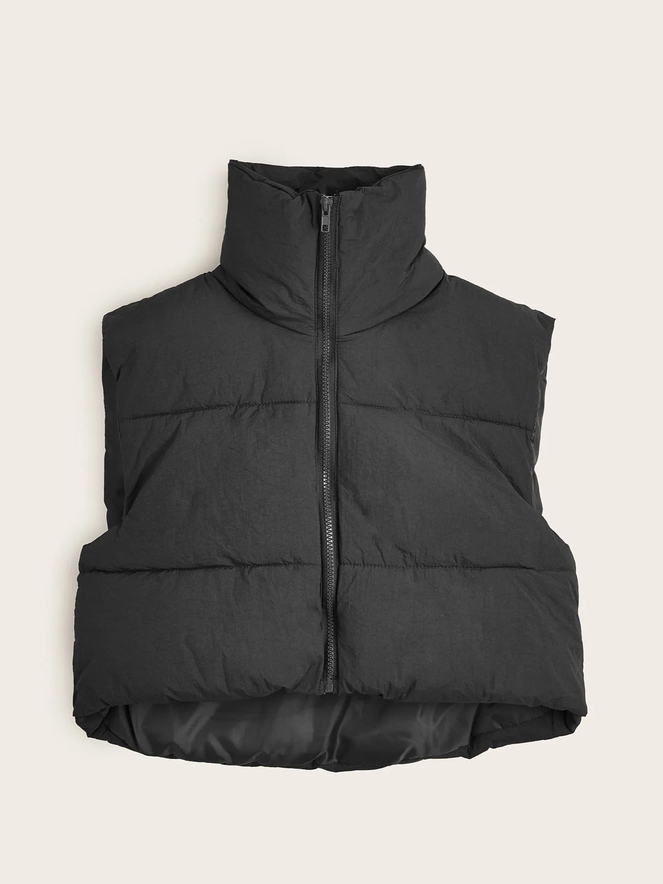 Black Quilted Padded Vest