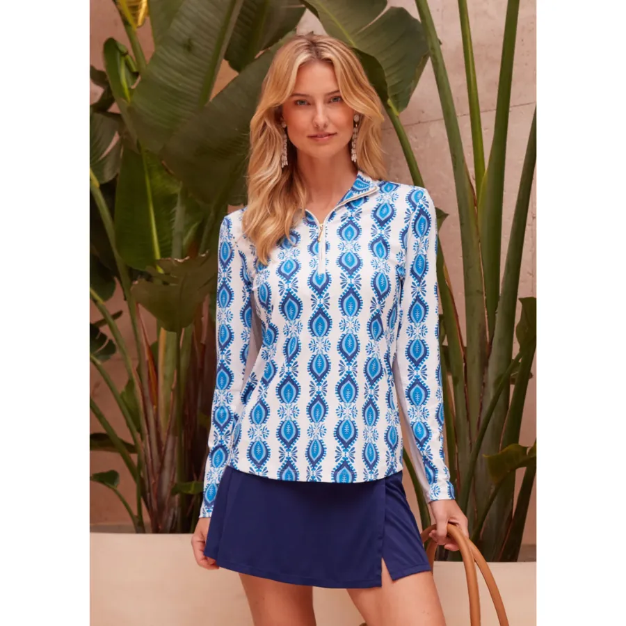 Cabana Life Performance Zip Top 594-SA-1225 - San Sebastian