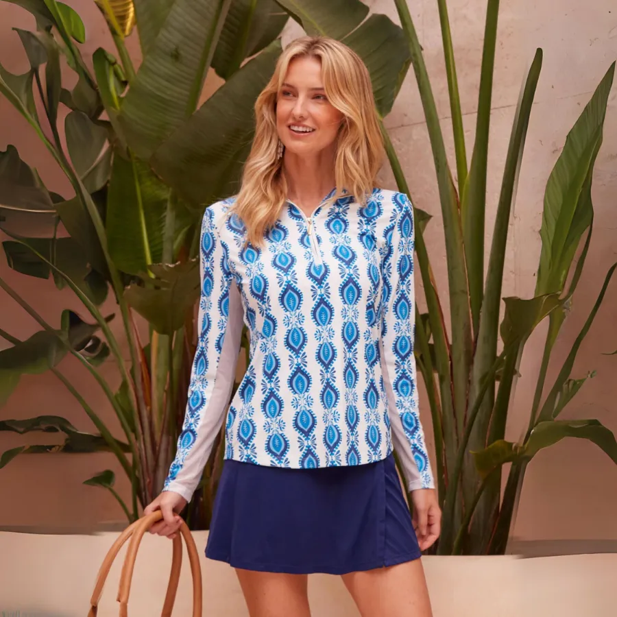 Cabana Life Performance Zip Top 594-SA-1225 - San Sebastian
