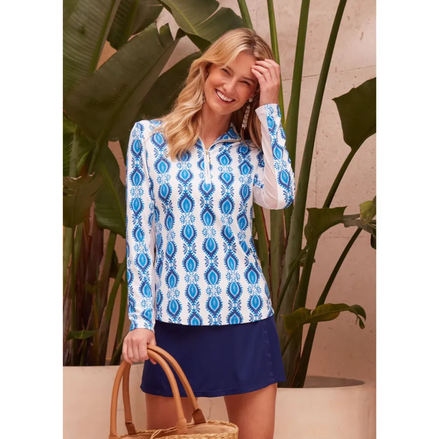 Cabana Life Performance Zip Top 594-SA-1225 - San Sebastian