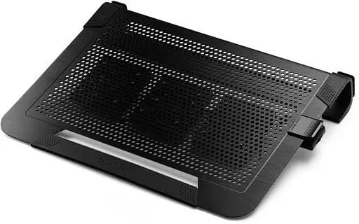 CM Stand U3 PLUS 19'' Notebook Cooling Stand; Black  Aluminum; 3 x 80mm Fans; Ergonomic design; Turns into Carry Ca