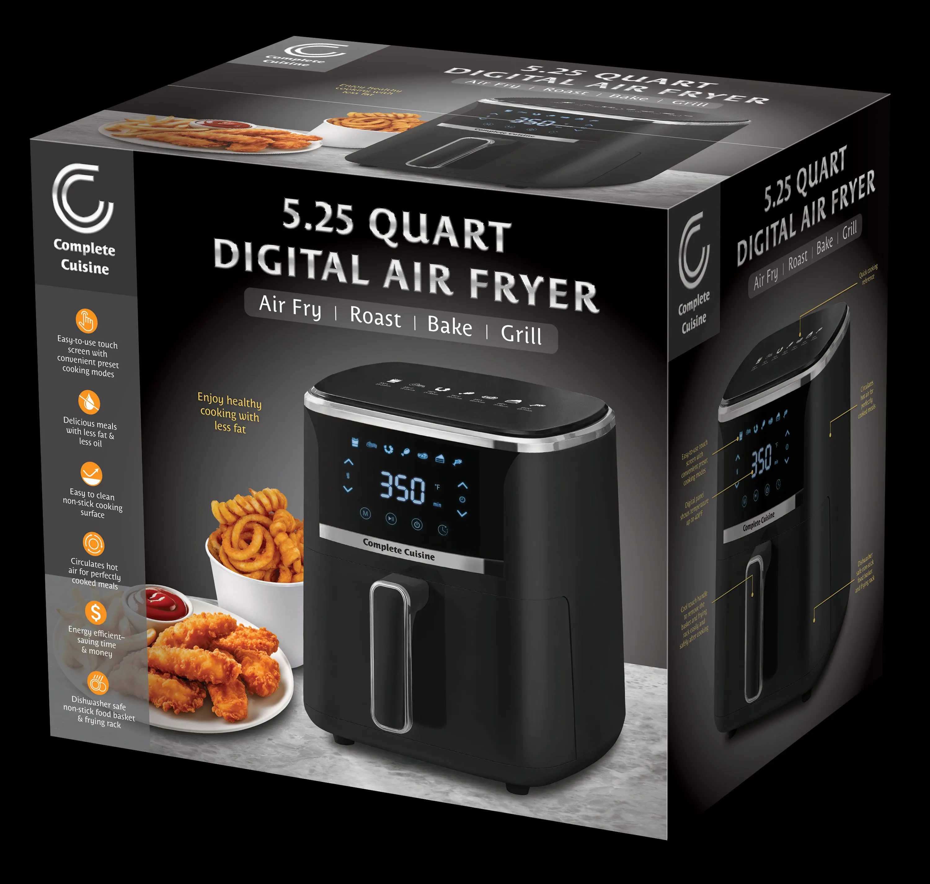 Complete Cuisine 5.3 QT Digital Air Fryer