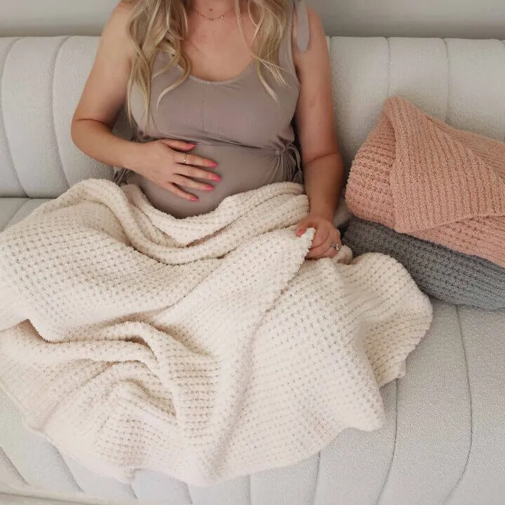 CuddleLane Luxe Waffle Blankets | Solids