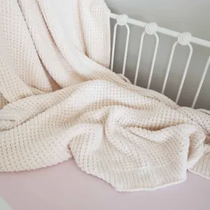CuddleLane Luxe Waffle Blankets | Whisper