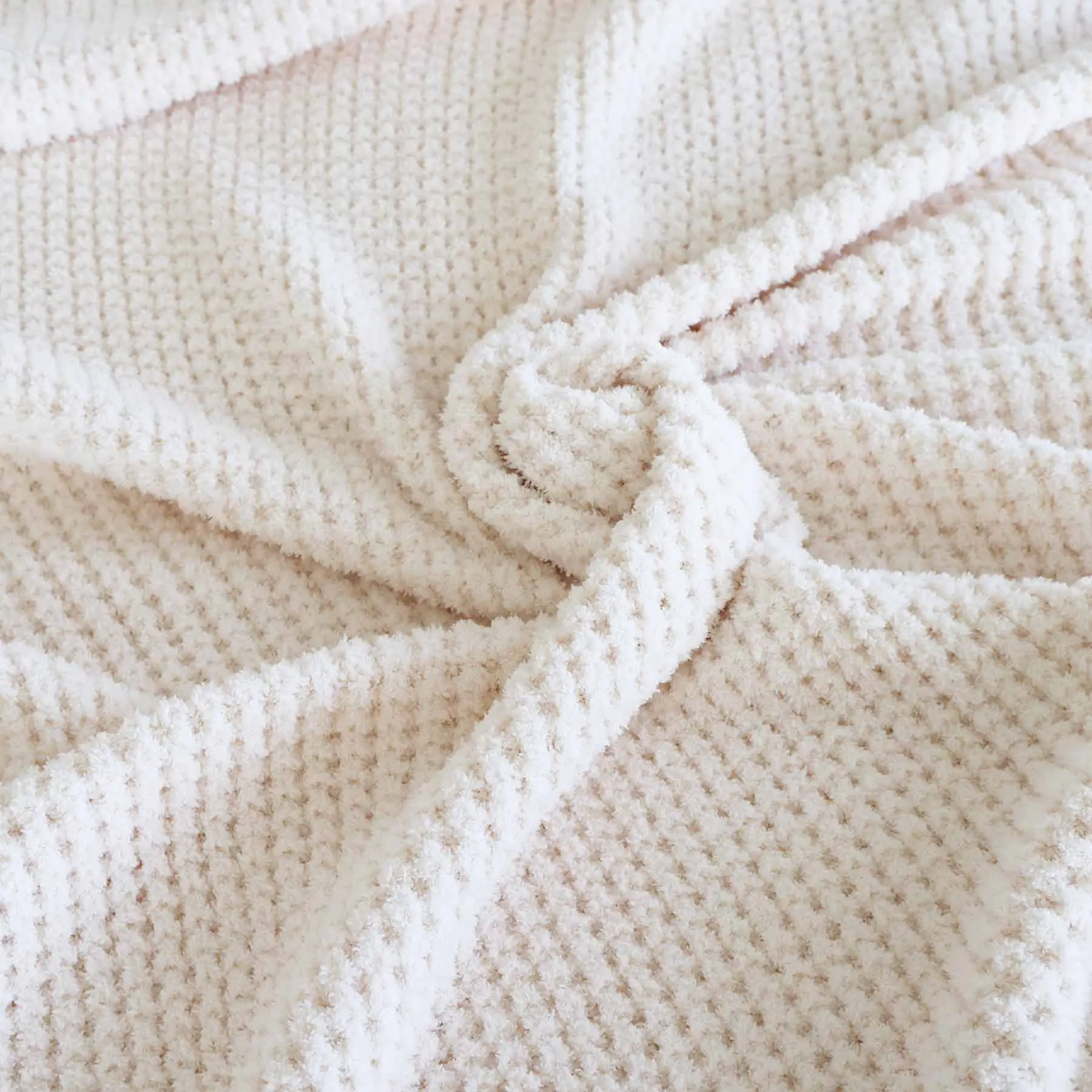 CuddleLane Luxe Waffle Blankets | Whisper