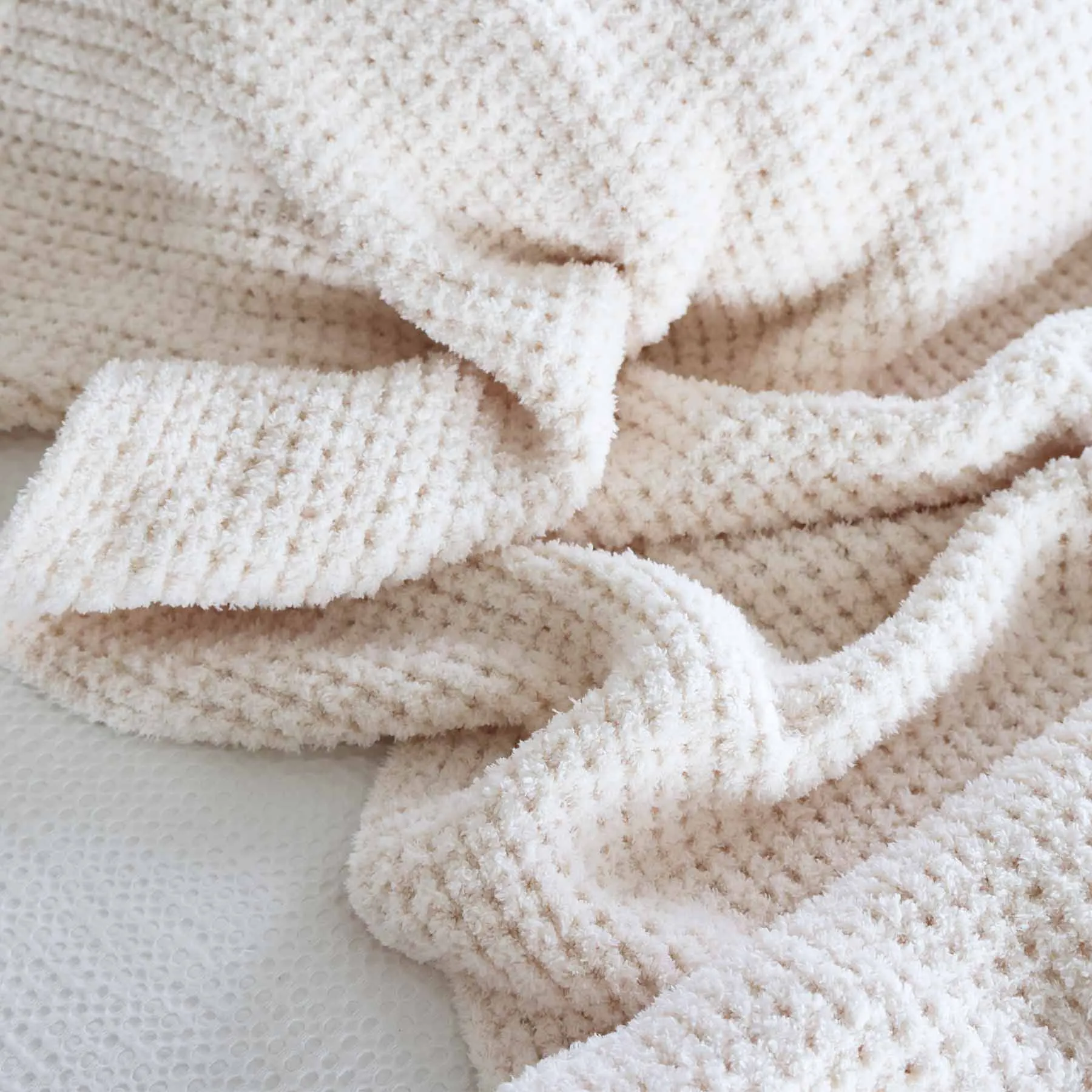 CuddleLane Luxe Waffle Blankets | Whisper