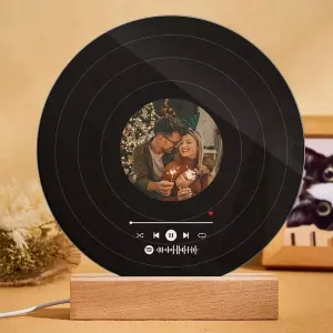 Customized Printed Black Acrylic Music Plaque Night Light Customized Spotify Led Light Lamp