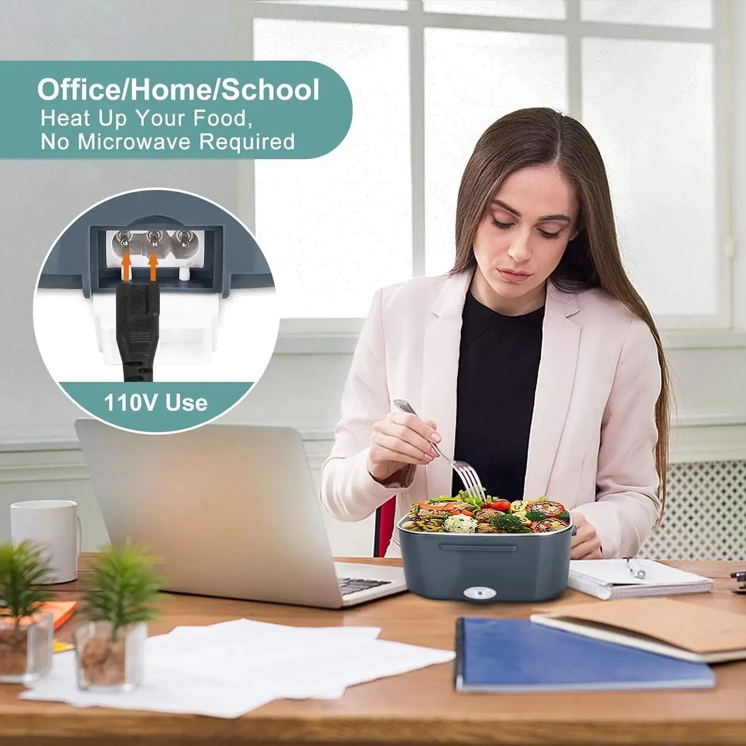 Electric Lunch Box: Versatile Food Warmer for Home and On-the-Go Meals