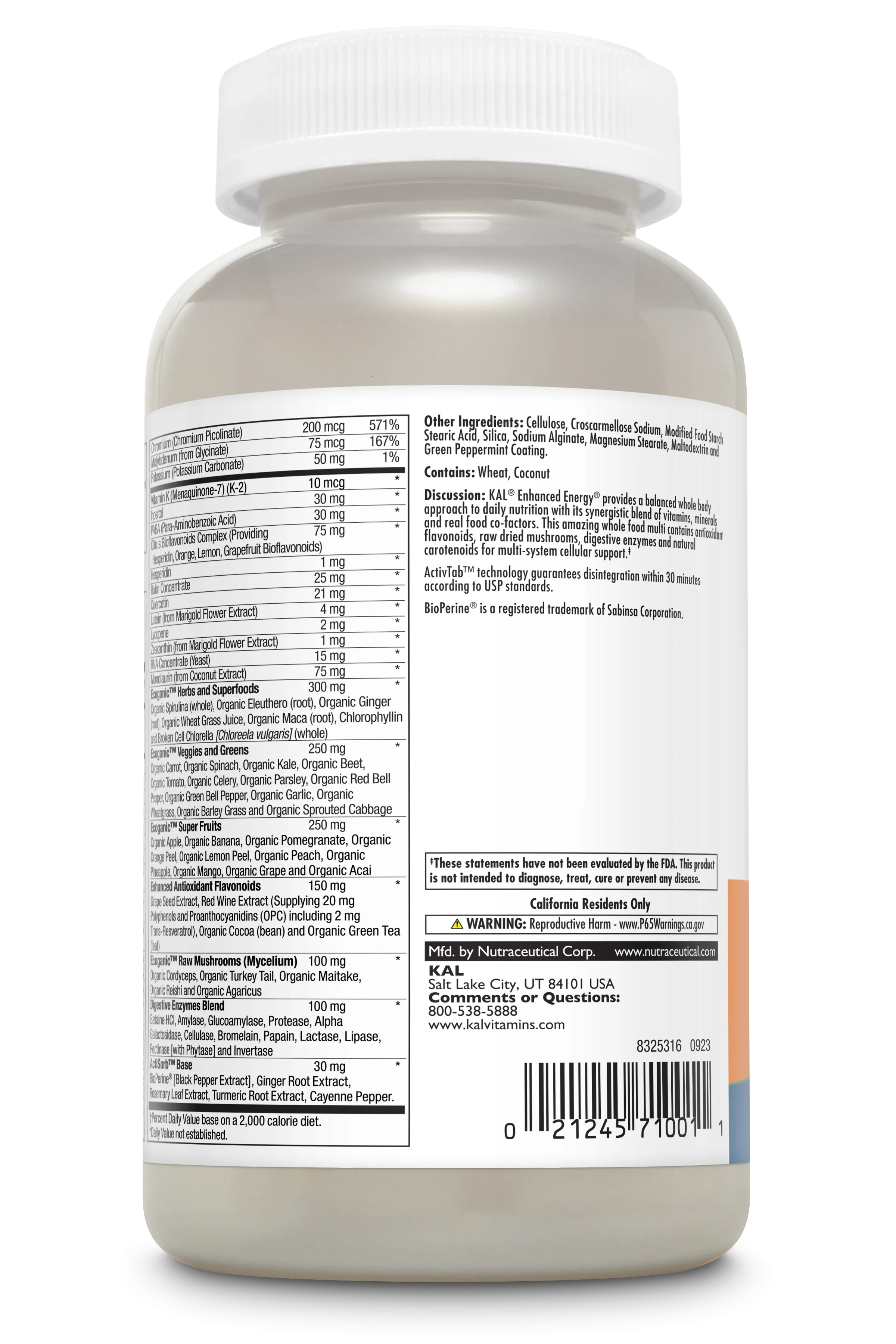Enhanced Energy® Whole Food Multivitamin VegCaps