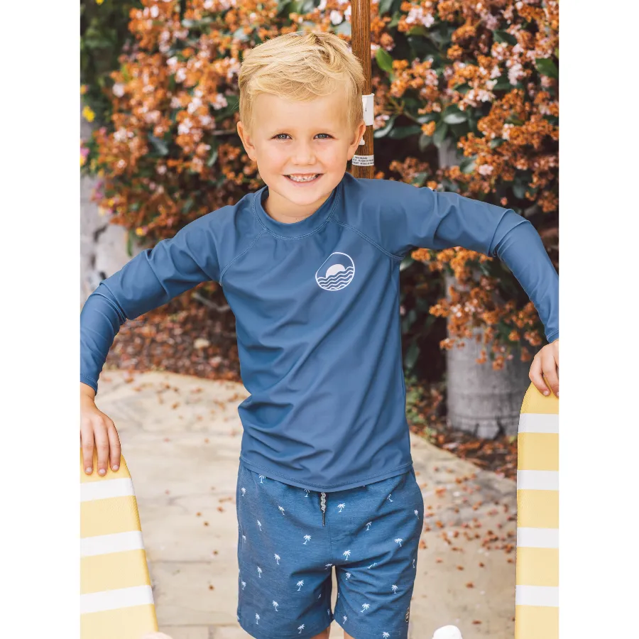 Feather 4 Arrow Icon Long Sleeve Rash Top 13B320ICO - Navy