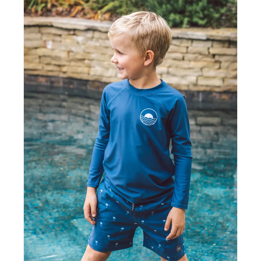 Feather 4 Arrow Icon Long Sleeve Rash Top 13B320ICO - Navy