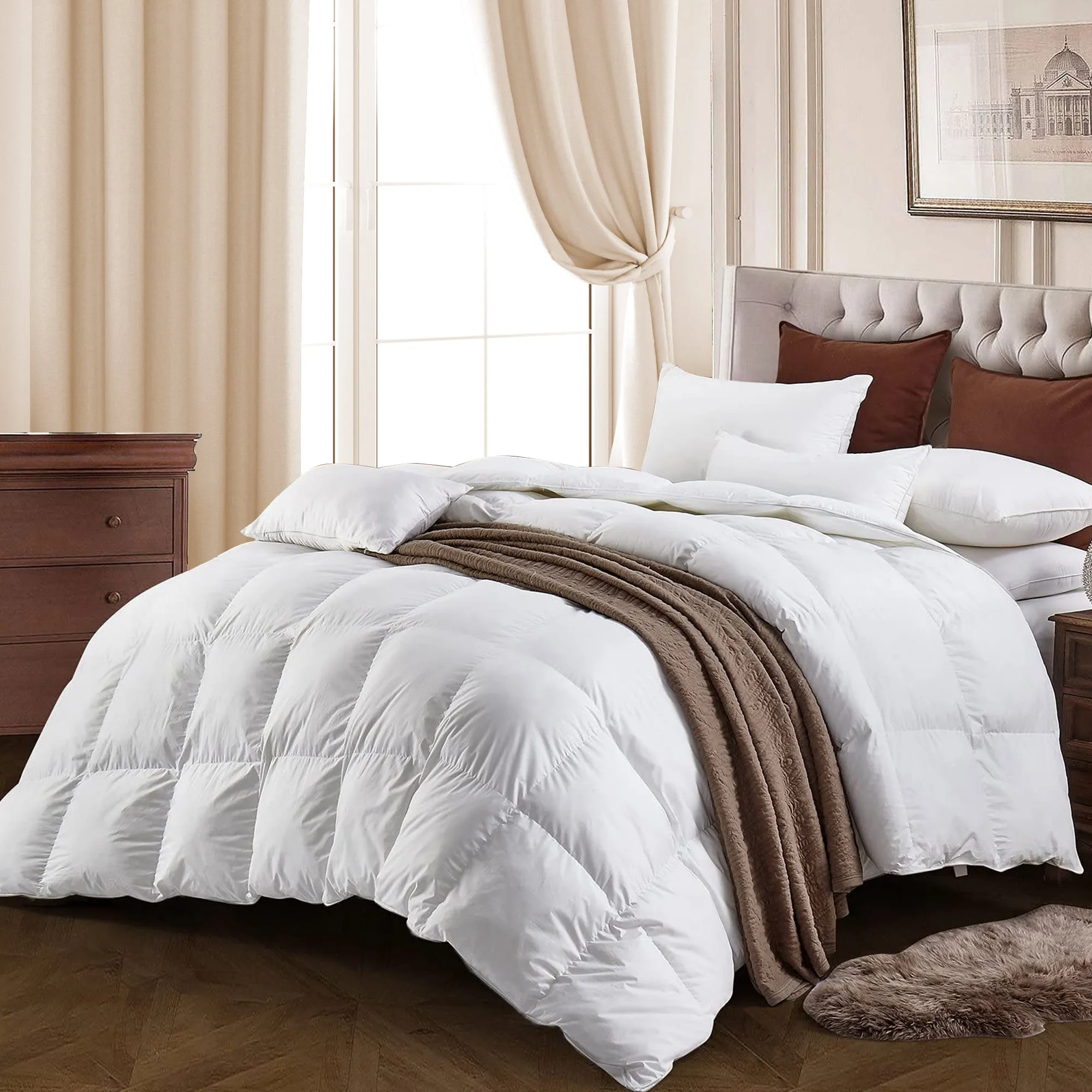 Four Seasons White duvet medium hard filling 160x220cm - White