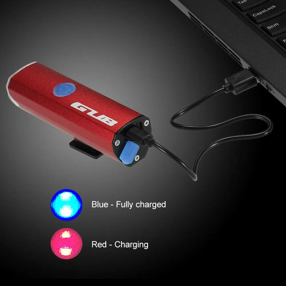 GUB 300 Lumens Bicycle Light USB Rechargeable Bike Front Handlebar Cycling LED Headlight Flashlight