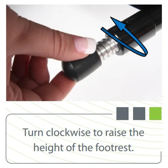 Height And Tilt Adjustable Footrest