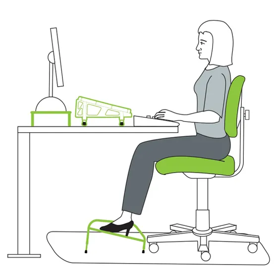 Height And Tilt Adjustable Footrest
