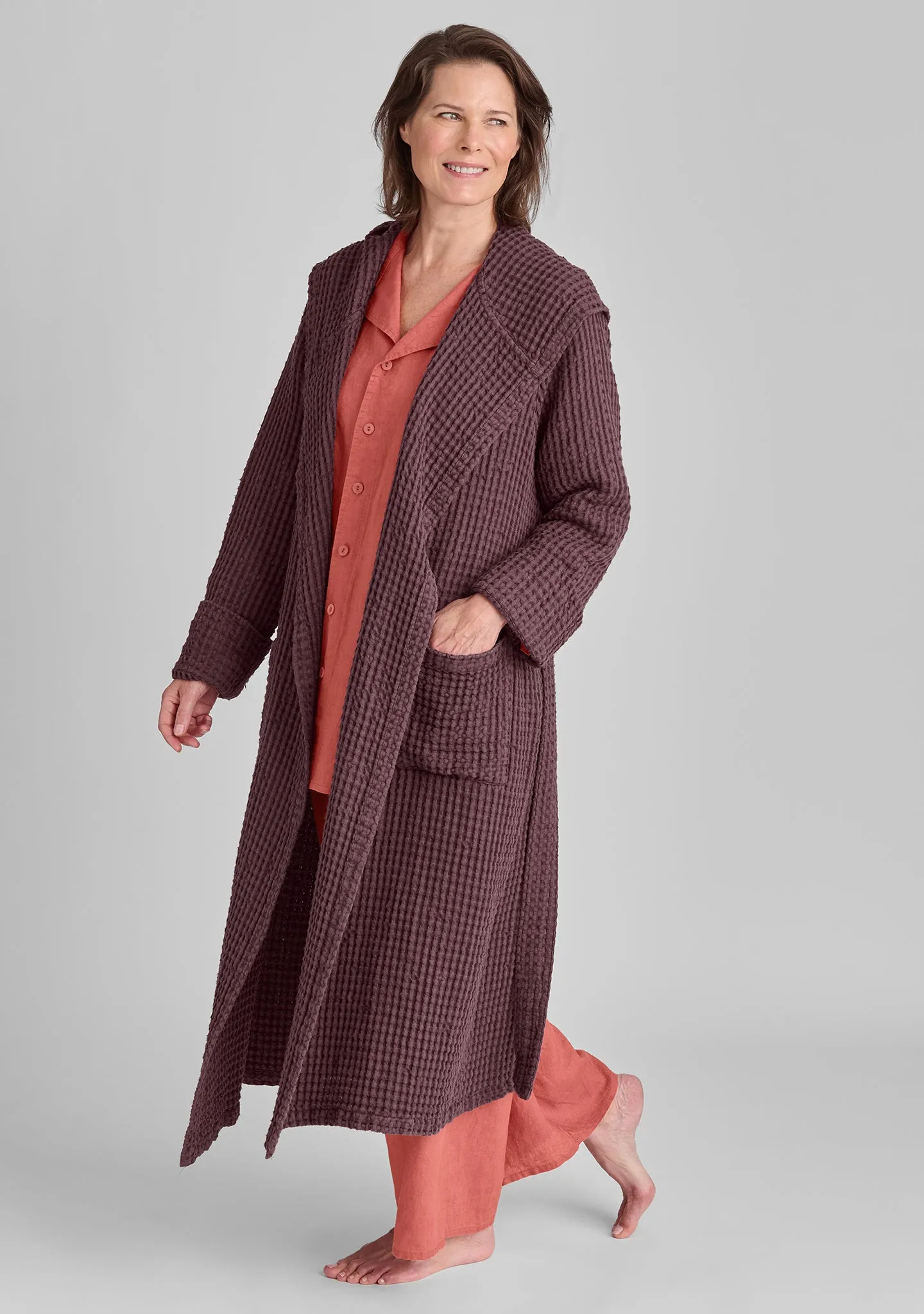 Hooded Wrapper - Linen Robe