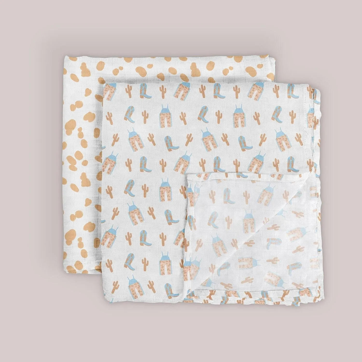 Jujube 2-Pack Square Swaddle Blanket Set | Howdy Partner Blue