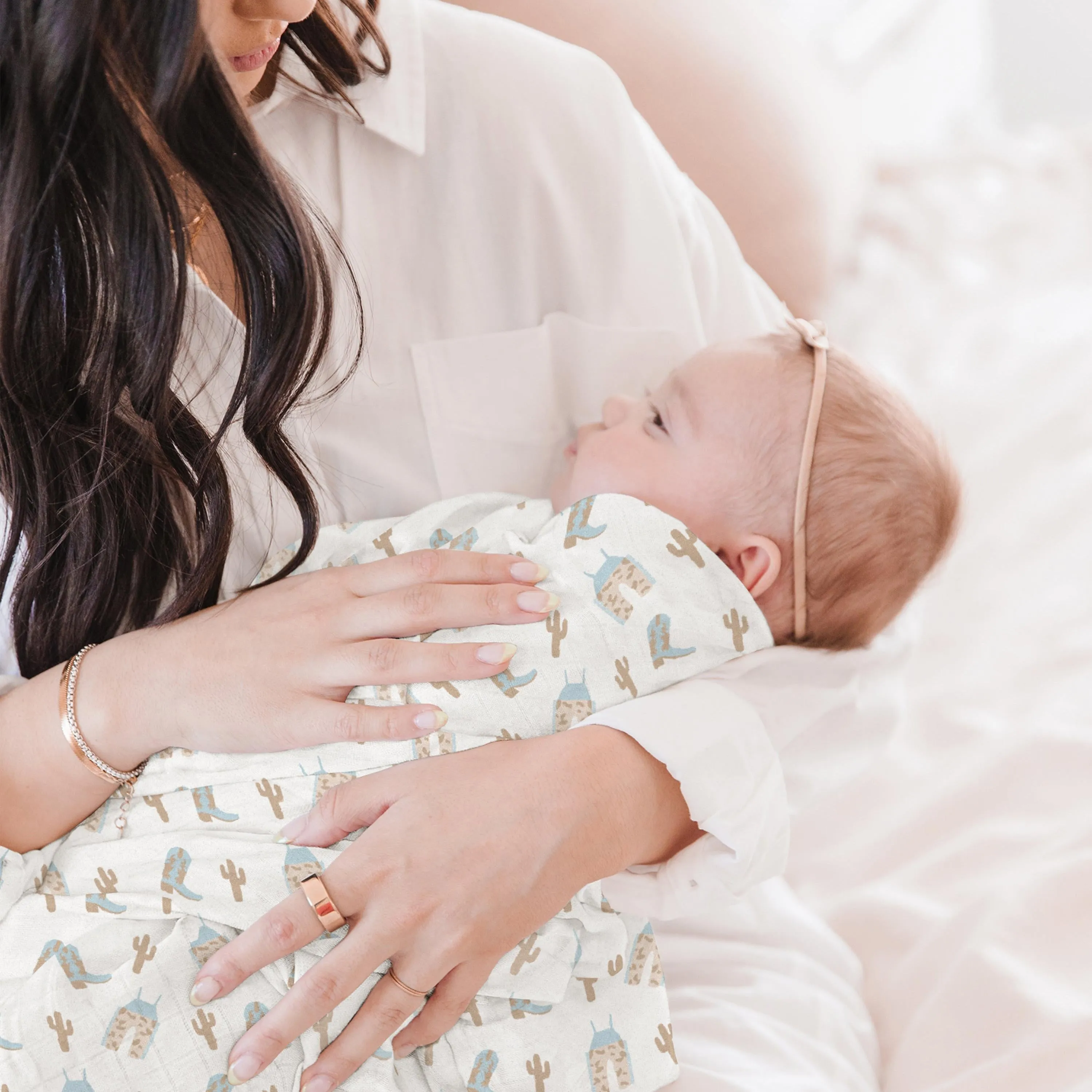 Jujube 2-Pack Square Swaddle Blanket Set | Howdy Partner Blue