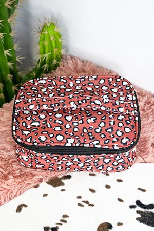 Leopard Travel Cosmetic Case