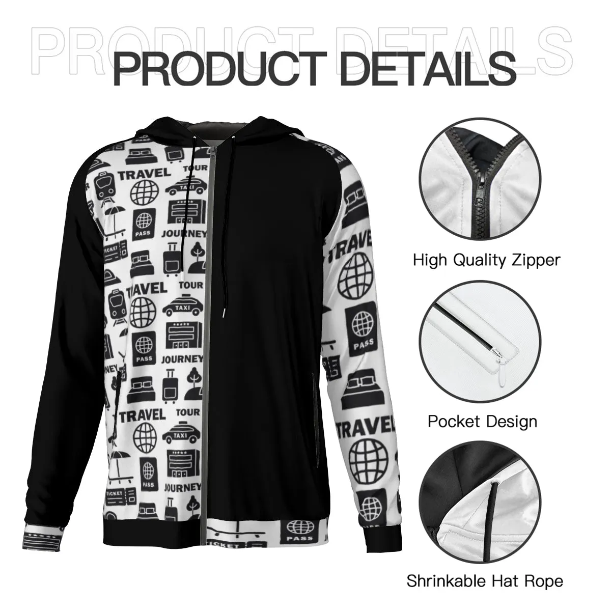 Let’s Travel Zip-Up Hoodie