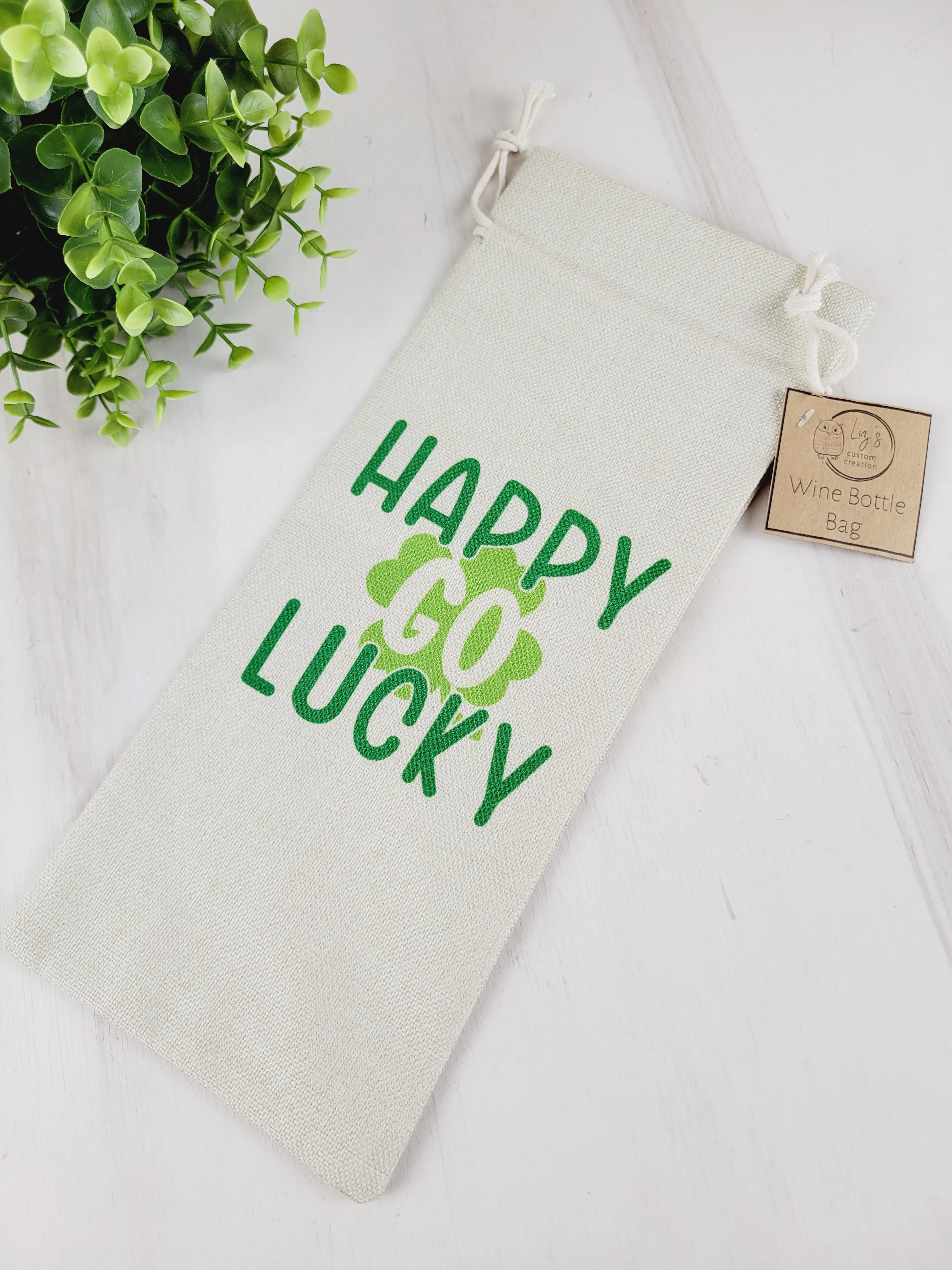 Liz's Custom Creation, St. Patrick's Day Wine Bags