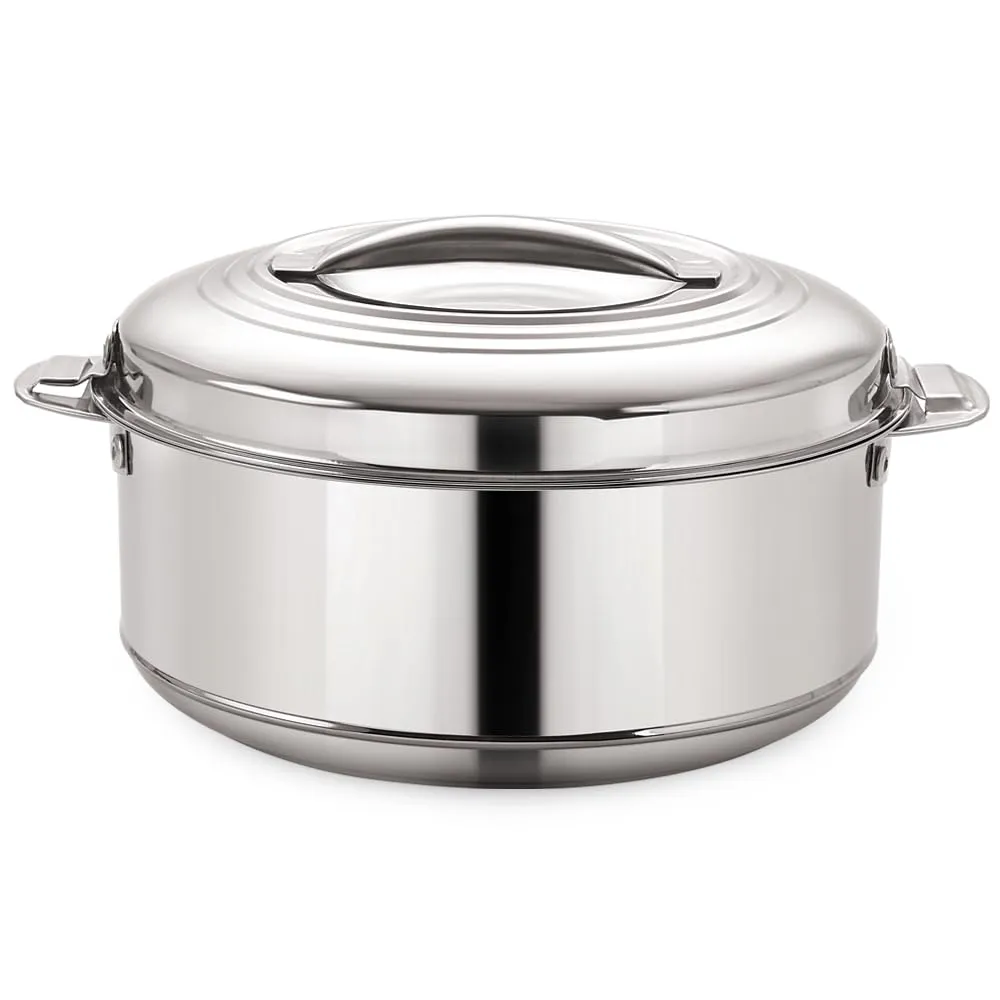 Magnus Rio Hot & Cold Double Walled Stainless Steel Casserole, 2000 ML, Silver | PU Insulated | Hot & Cold | Hygiene | Odourless | Stylish Design | Versatile Use