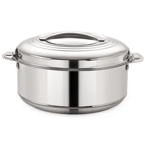 Magnus Rio Hot & Cold Double Walled Stainless Steel Casserole, 2000 ML, Silver | PU Insulated | Hot & Cold | Hygiene | Odourless | Stylish Design | Versatile Use