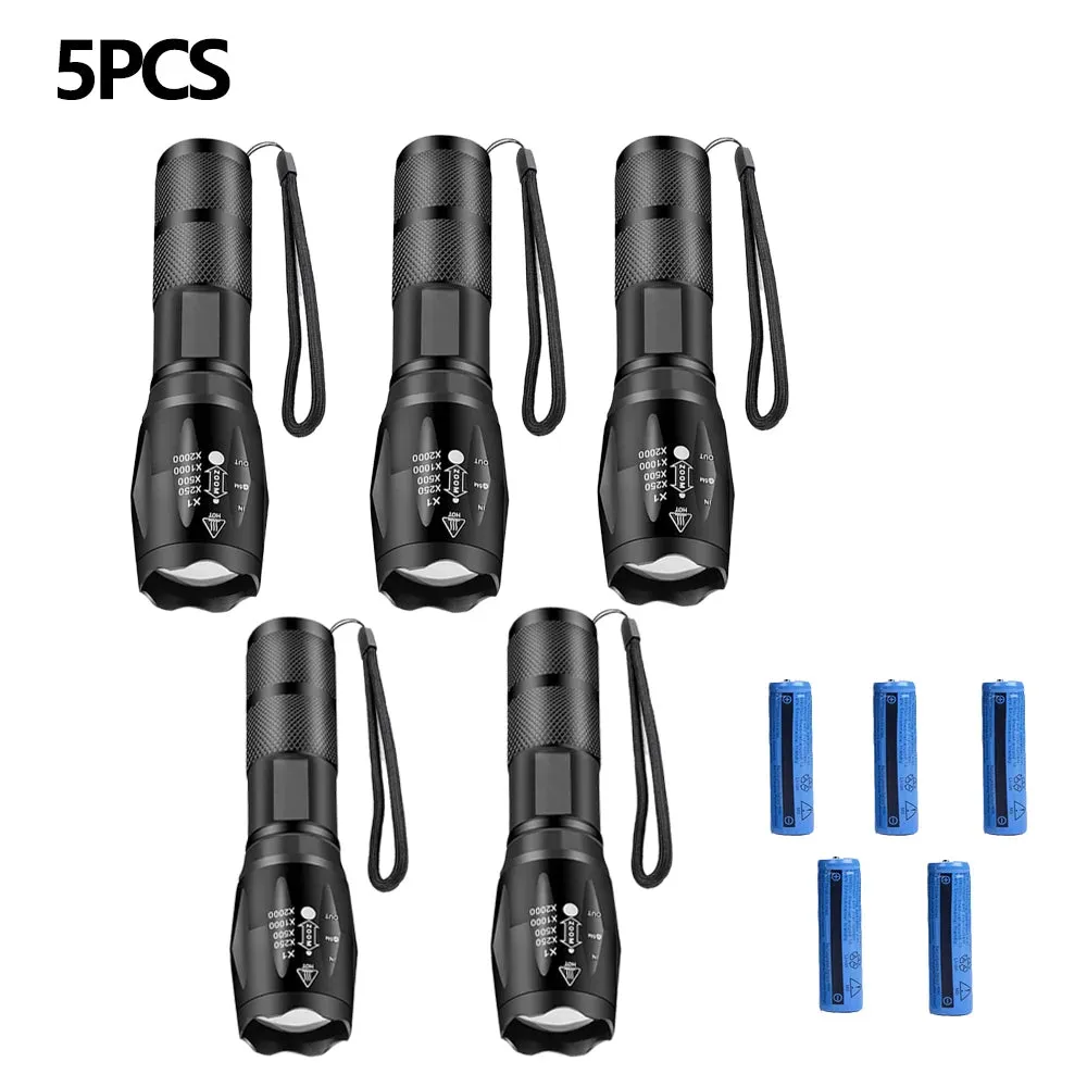 Outdoor handheld Flashlight Small Strong Light Portable Outdoor Rechargeable Super Bright Work Light Multifunctional Flashlight
