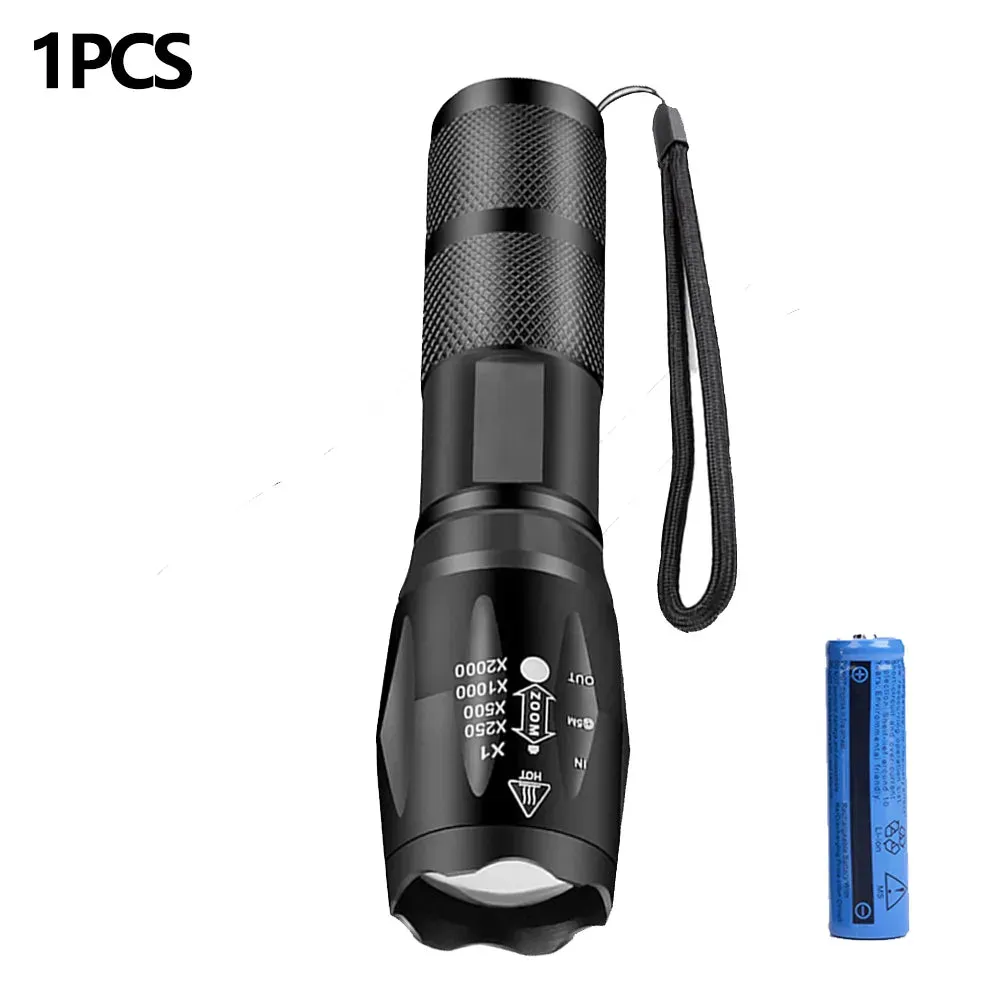 Outdoor handheld Flashlight Small Strong Light Portable Outdoor Rechargeable Super Bright Work Light Multifunctional Flashlight