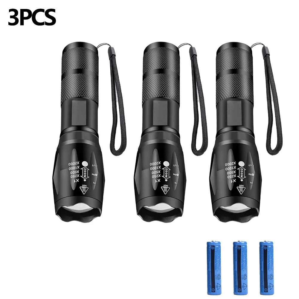 Outdoor handheld Flashlight Small Strong Light Portable Outdoor Rechargeable Super Bright Work Light Multifunctional Flashlight