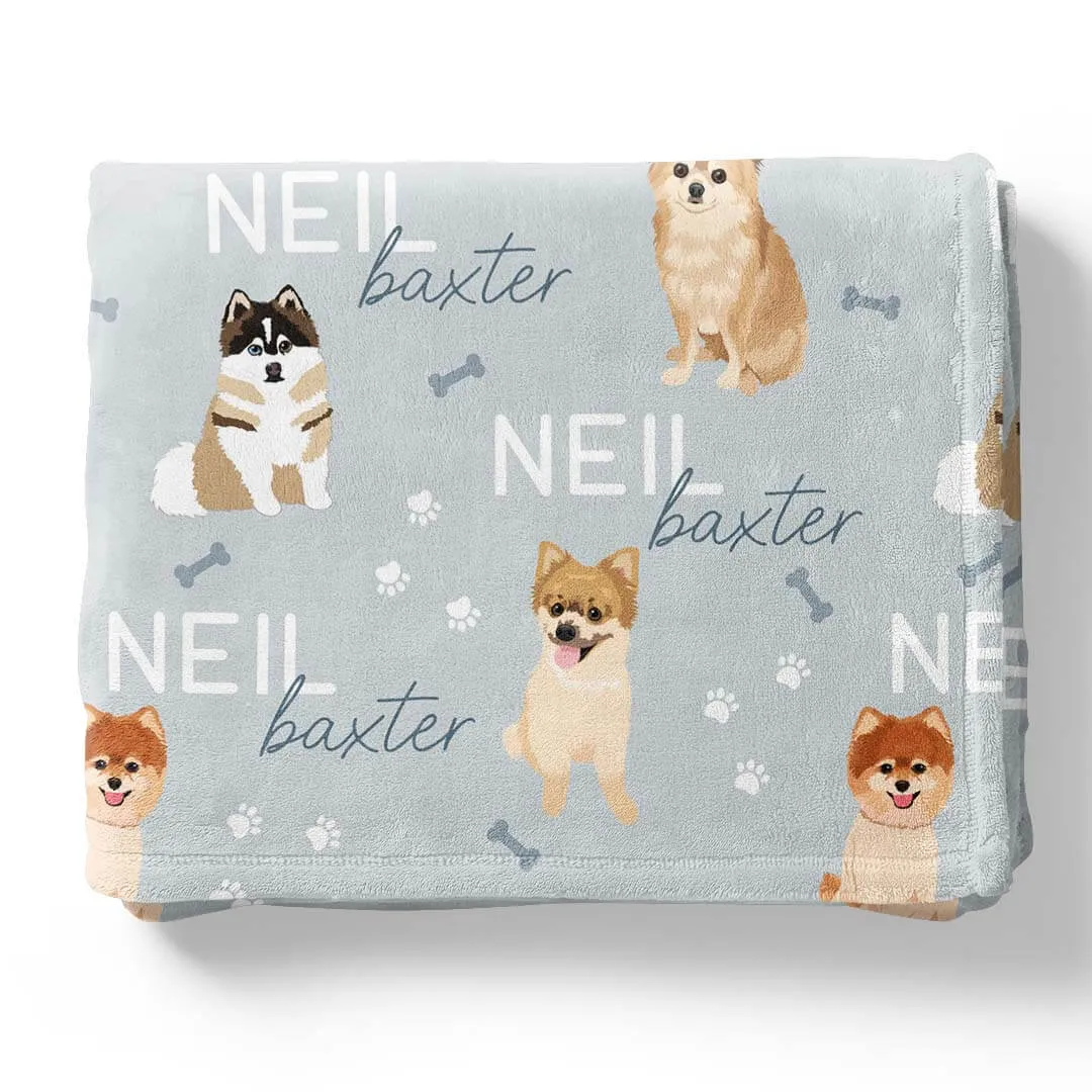 Personalized Kids Blankets | Dog Breeds