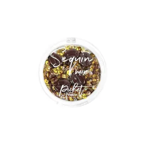 Picket Fence Sequin Mix & Embellishments - Coffee Beans*