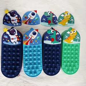 Pop it Stationery Organizer - Dinosaur and Space Design