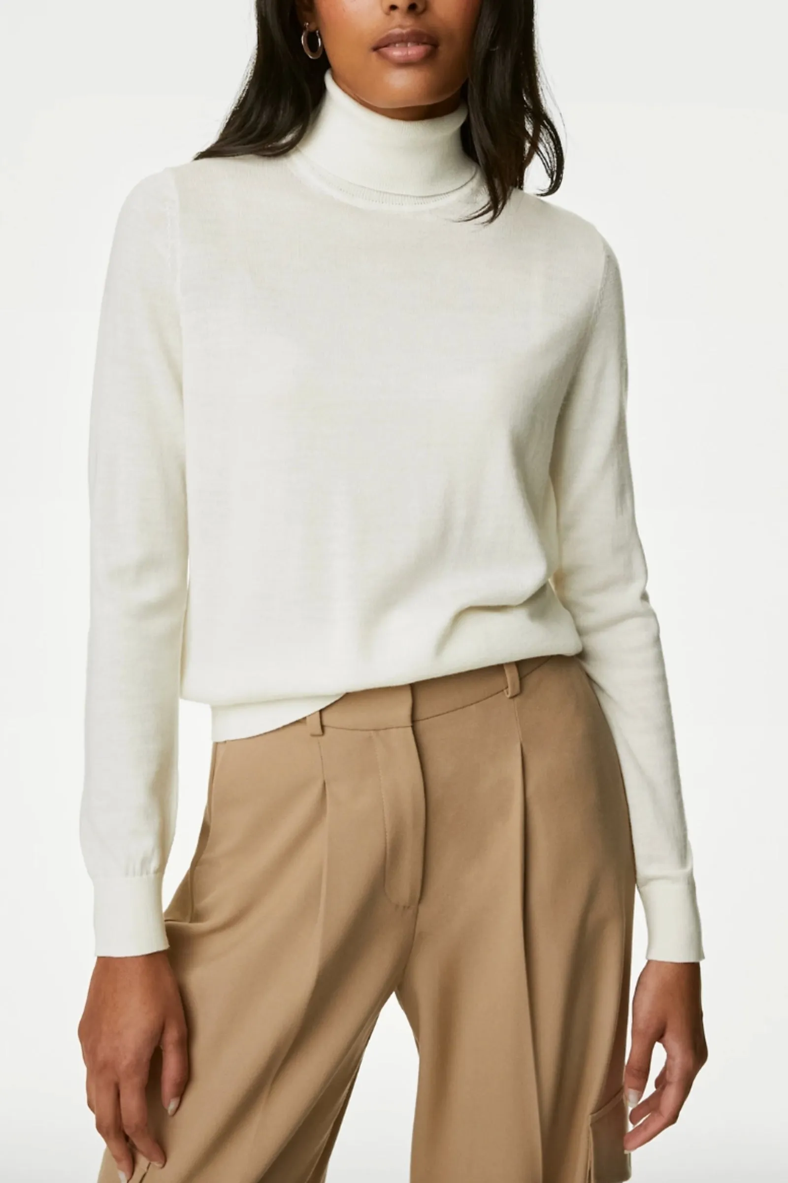 Pure Merino Wool Roll Neck Jumper