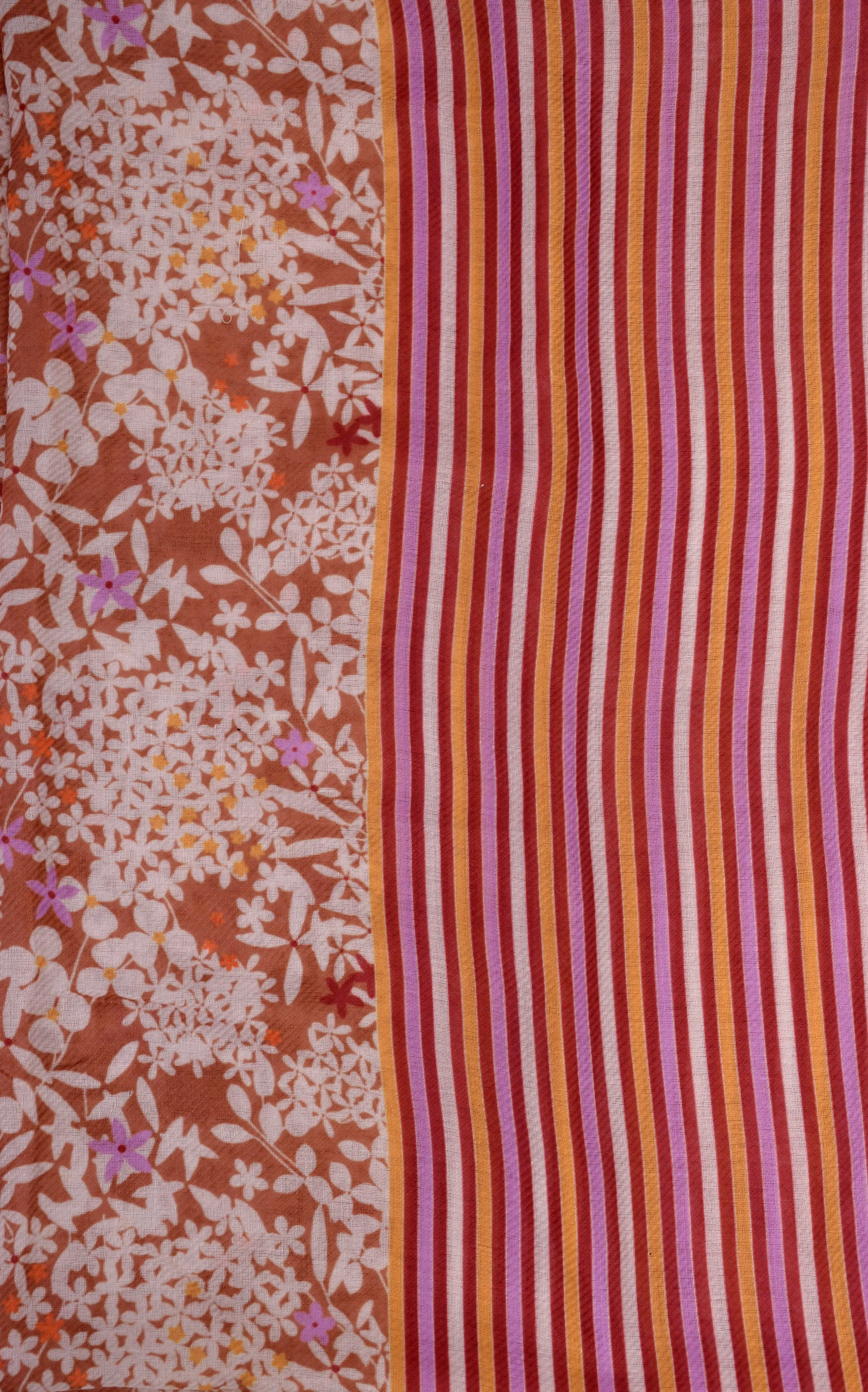 Stripy Blossoms Scarf