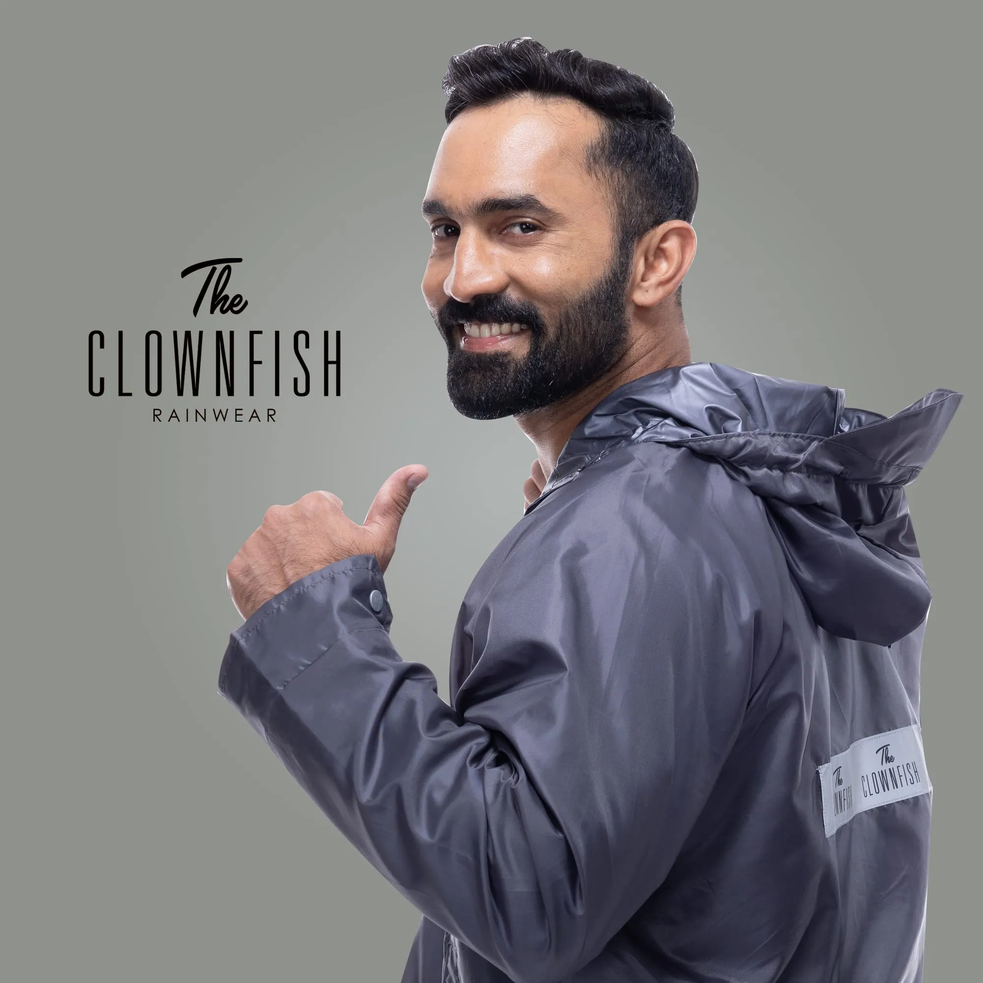 THE CLOWNFISH Men's A-Line Coat Charles Brown 2XL.