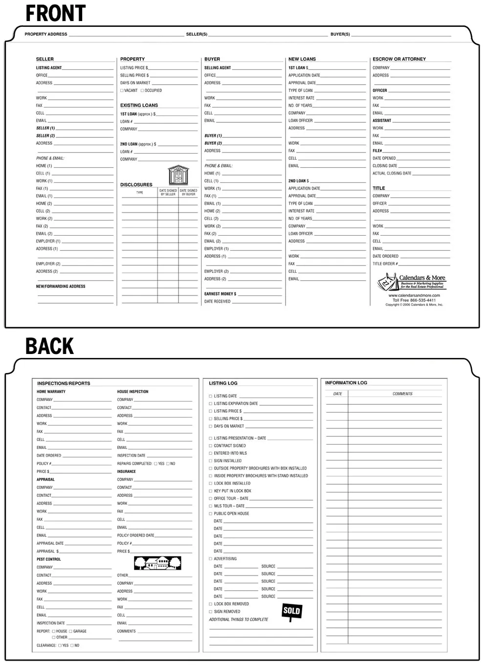 Transaction Folders - Legal Size - Pack of 10