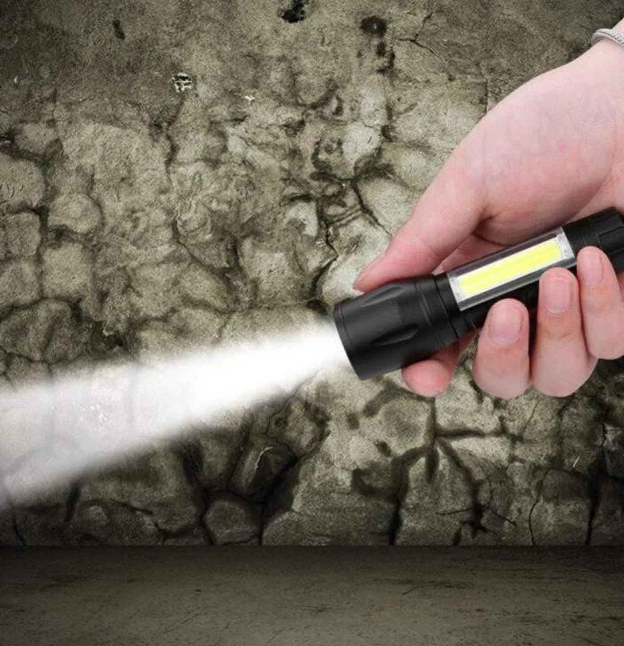 Usb Rechargeable Mini Cob Flashlight Q - S112