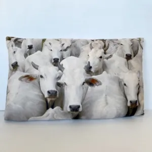White Cows Throw Pillow